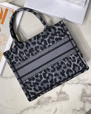 Dior M1265 Small Book Tote Gray Multicolor Mizza Embroidery - Default Title - View 6