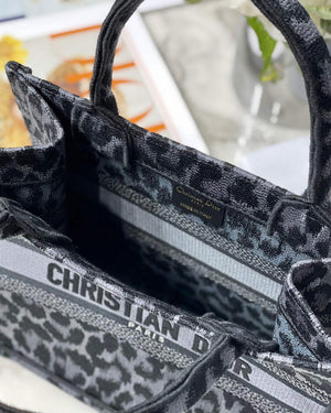 Dior M1265 Small Book Tote Gray Multicolor Mizza Embroidery - Default Title - View 9