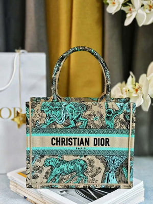 Dior M1265 Small Book Tote Toile de Jouy Embroidery M9630 - Default Title - View 1