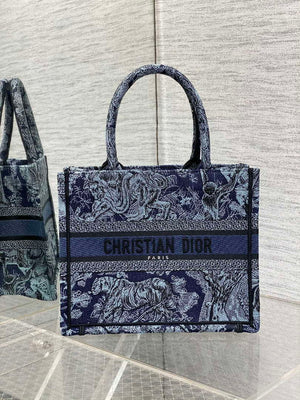 Dior M1265 Small Book Tote Toile de Jouy Sauvage Embroidery M9602 - Default Title - View 1