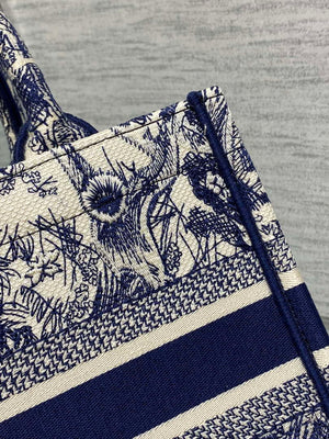 Dior M1265 Small Book Tote Toile de Jouy Sauvage Embroidery M9603 - Default Title - View 5