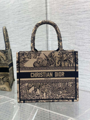 Dior M1265 Small Book Tote Toile de Jouy Sauvage Embroidery M9607 - Default Title - View 1