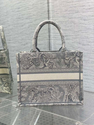 Dior M1265 Small Book Tote Toile de Jouy Sauvage Embroidery M9609 - Default Title - View 4