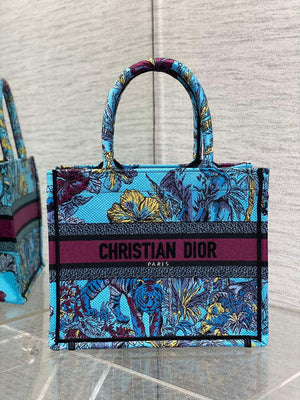 Dior M1265 Small Book Tote Toile de Jouy Sauvage Embroidery M9612 - Default Title - View 1