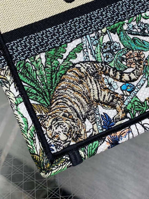Dior M1265 Small Book Tote Toile de Jouy Sauvage Embroidery M9613 - Default Title - View 3