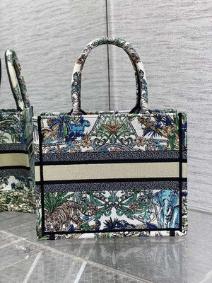 Dior M1265 Small Book Tote Toile de Jouy Sauvage Embroidery M9613 - Default Title - View 4