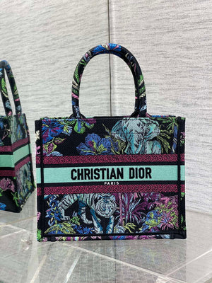 Dior M1265 Small Book Tote Toile de Jouy Sauvage Embroidery M9614 - Default Title - View 1