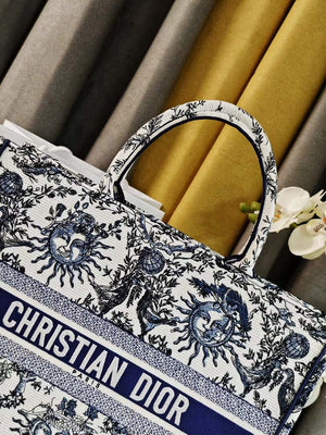 Dior M1286 Large Book Tote Toile de Jouy Embroidery M1107 - Default Title - View 3