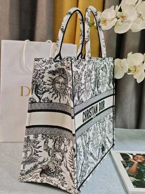 Dior M1286 Large Book Tote Toile de Jouy Embroidery M1108 - Default Title - View 8