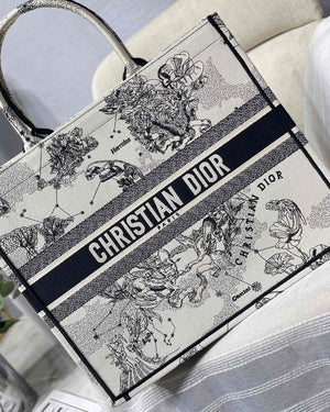 Dior M1286 Large Book Tote Toile de Jouy Zodiac latte embroidery - Default Title - View 2
