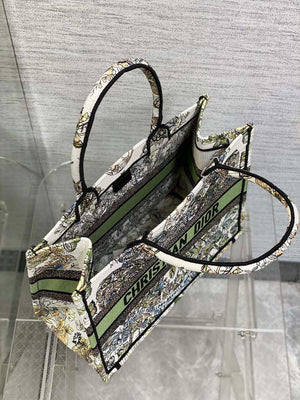 Dior M1296 Book Tote Medium Blue and White Butterfly Bandana Embroidery M098 - Default Title - View 8