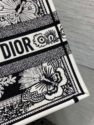 Dior M1296 Book Tote Medium Blue and White Butterfly Bandana Embroidery M101 - Default Title - View 3