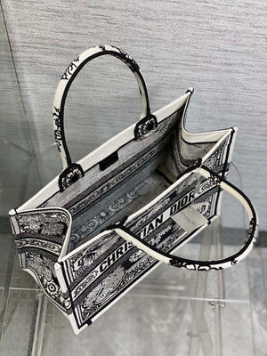 Dior M1296 Book Tote Medium Blue and White Butterfly Bandana Embroidery M101 - Default Title - View 8