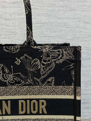 Dior M1296 Book Tote Medium Blue and White Butterfly Bandana Embroidery M102 - Default Title - View 3