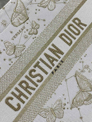 Dior M1296 Book Tote Medium Blue and White Butterfly Bandana Embroidery M103 - Default Title - View 2