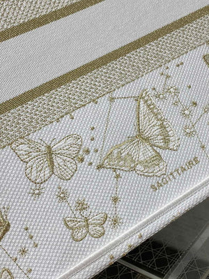 Dior M1296 Book Tote Medium Blue and White Butterfly Bandana Embroidery M103 - Default Title - View 5