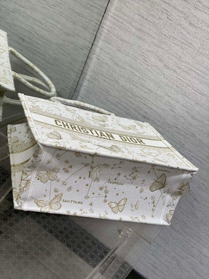Dior M1296 Book Tote Medium Blue and White Butterfly Bandana Embroidery M103 - Default Title - View 7