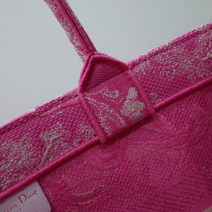 Dior M1296 Book Tote Medium Neon pink Toile de Jouy Reverse Embroidery - Default Title - View 8