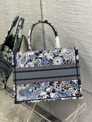 Dior M1296 Medium Book Tote Blue Multicolor Zodiac Fantastico Embroidery - Default Title - View 4