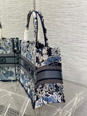 Dior M1296 Medium Book Tote Blue Multicolor Zodiac Fantastico Embroidery - Default Title - View 6