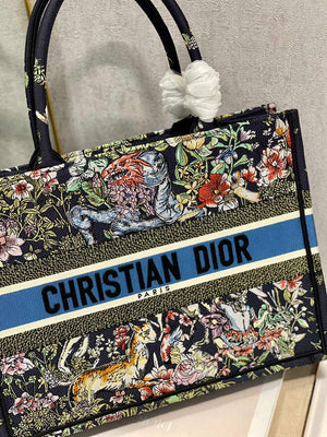Dior M1296 Medium Book Tote D-Constellation embroidery in shades of blue - Default Title - View 5