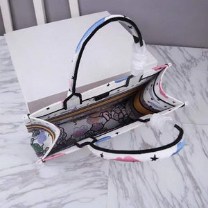 Dior Medium Book Tote Latte Dior Ciel de R¨ºve Embroidery M1296 - Default Title - View 8