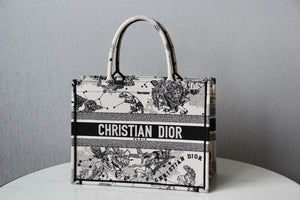Dior M1296 Medium Book Tote Toile de Jouy Zodiac latte embroidery - Default Title - View 1