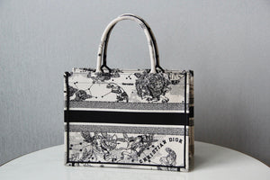 Dior M1296 Medium Book Tote Toile de Jouy Zodiac latte embroidery - Default Title - View 3