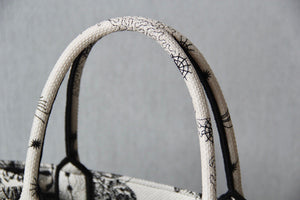 Dior M1296 Medium Book Tote Toile de Jouy Zodiac latte embroidery - Default Title - View 6