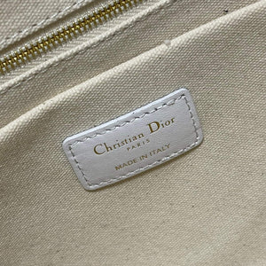 Dior M1296 Medium Book Tote White Perforated and Embossed Oblique Calfskin - Default Title - View 9