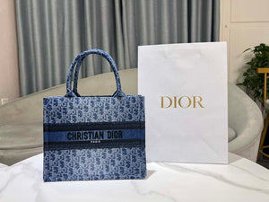 Dior M1296 Medium Dior Book Tote Blue Denim Dior Oblique Jacquard M2014 - Default Title - View 10