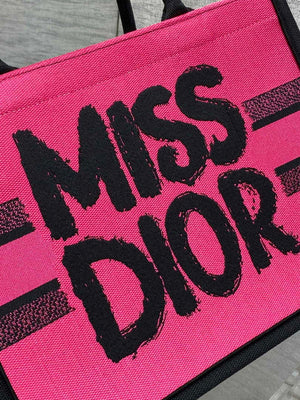 Dior M1296 Medium Dior Book Two-Tone Fuchsia and Purple Miss Dior Graffiti - Default Title - View 2