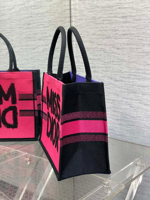 Dior M1296 Medium Dior Book Two-Tone Fuchsia and Purple Miss Dior Graffiti - Default Title - View 5