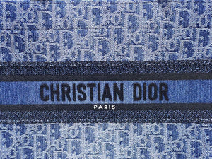 Dior M1296 Small Dior Book Tote Blue Denim Dior Oblique Jacquard M2015 - Default Title - View 9