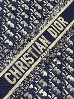 Dior M1323 Large Dior Book Tote Blue Dior Oblique Embroidery and Calfskin M2012 - Default Title - View 2