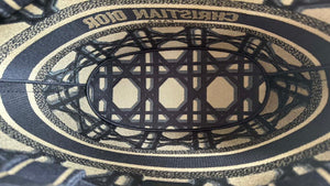 Dior M1328 Hat Basket Bag White and Blue with Gold-Tone Macrocannage Embroidery - Default Title - View 8