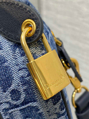 Dior M1364 Dior Groove 20 Bag Blue Denim Dior Oblique Jacquard - Default Title - View 9