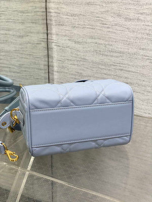 Dior M1364 Dior Groove 20 Bag Blue Macrocannage Calfskin - Default Title - View 7
