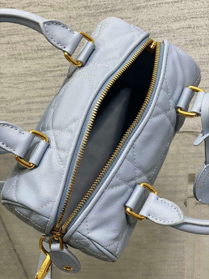 Dior M1364 Dior Groove 20 Bag Blue Macrocannage Calfskin - Default Title - View 8