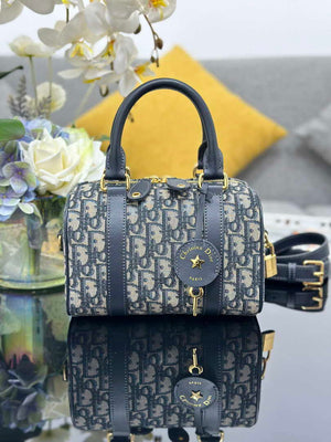 Dior Groove 20 Bag Blue Dior Oblique Jacquard M1364 - Default Title - View 1
