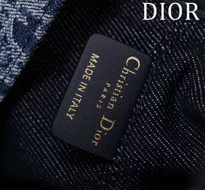 Dior M2820 Large Dior Toujours Bag Blue Denim Dior Oblique Jacquard - Default Title - View 8