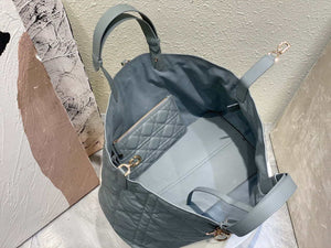 Dior M2820 Large Dior Toujours Bag Blue Macrocannage Calfskin - Default Title - View 6