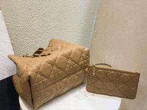 Dior M2821 Medium Dior Toujours Bag Apricot Macrocannage Calfskin - Default Title - View 6