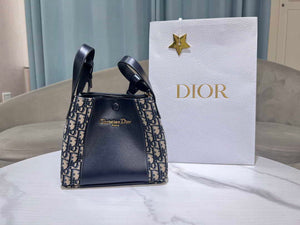 Dior M2840 Blue Dior Oblique Jacquard and Smooth Calfskin - Default Title - View 1