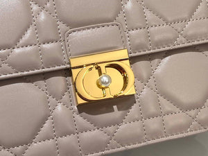 Dior M4402 Medium Dior Ange Bag Pink Macrocannage Calfskin - Default Title - View 4