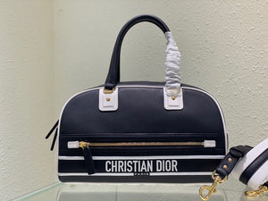 Dior M6202 Medium Dior Vibe Zip Bowling Bag Black Smooth Calfskin - Default Title - View 2