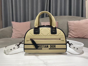 Dior M6202 Medium Vibe Zip Bowling Bag Apricot - Default Title - View 1