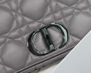 Dior M9241 Small Quilted Macrocannage Calfskin Gray - Default Title - View 3