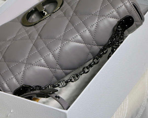 Dior M9241 Small Quilted Macrocannage Calfskin Gray - Default Title - View 5