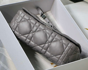 Dior M9241 Small Quilted Macrocannage Calfskin Gray - Default Title - View 7